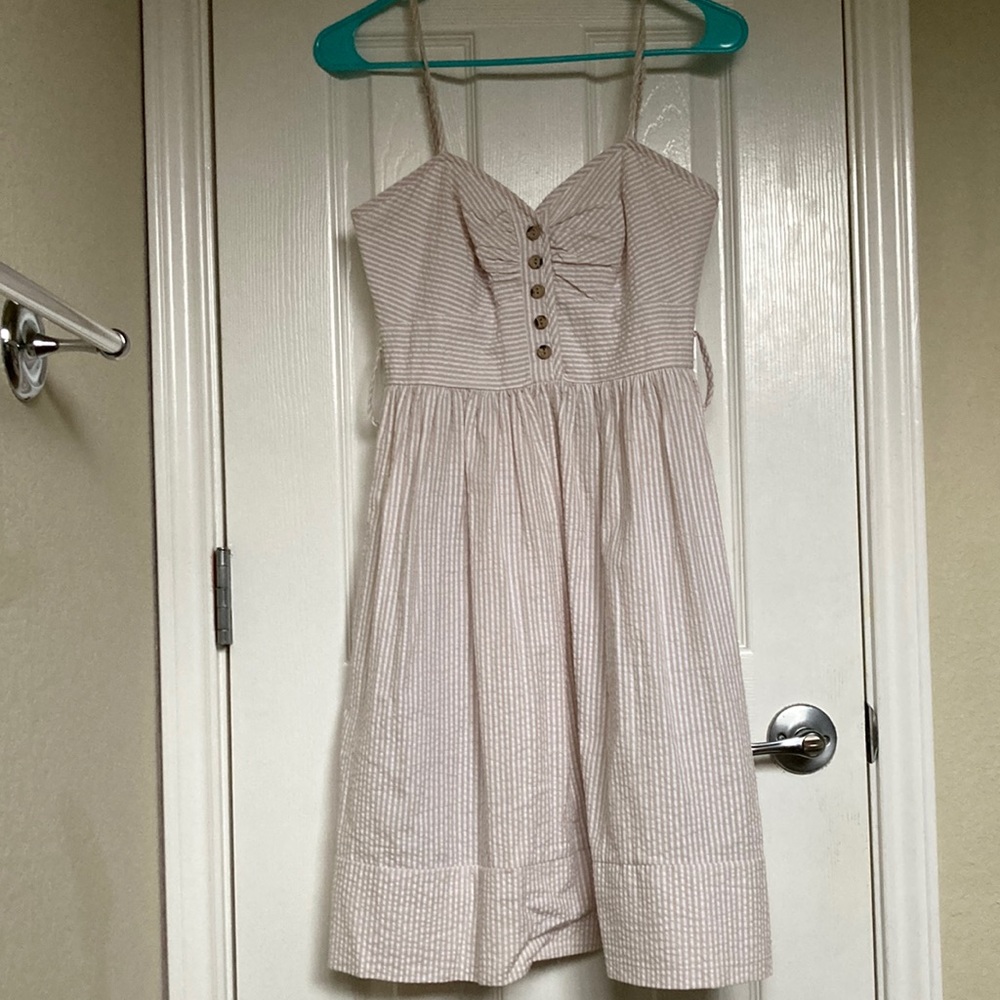 Roberta Oaks Hawaii 100% cotton seersucker summer dress XS